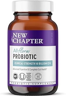 All-Flora Probiotic for Advanced Digestion & Complete Gut Health with Prebiotics + Postbiotics, Clinical-Strength Strains, 100% Vegetarian, Non-GMO, Shelf Stable - 60 ct (2 Month Supply)