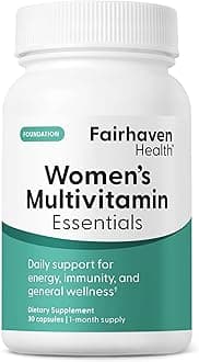 Womens Multivitamin Essentials | Once Daily Multivitamin for Women Support for Energy, Immune Health, Eye Health, Hormone Balance | Gluten, Dairy, Soy Free | Vegan | 30 Capsules