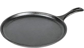 L9Og3 Griddle Pre-Seasoned Round Pan Perfect For Pancakes, Pizzas, And Quesadillas, Black, W 27.0 X H 3.8 X L 40.3 cm, Cast Iron, 10.5 Inch (Pack Of 1)