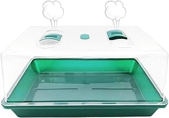 Propagator with Humidity Vents Domes,Heavy Duty Growing Tray Mini Greenhouse for Seedlings,Clones