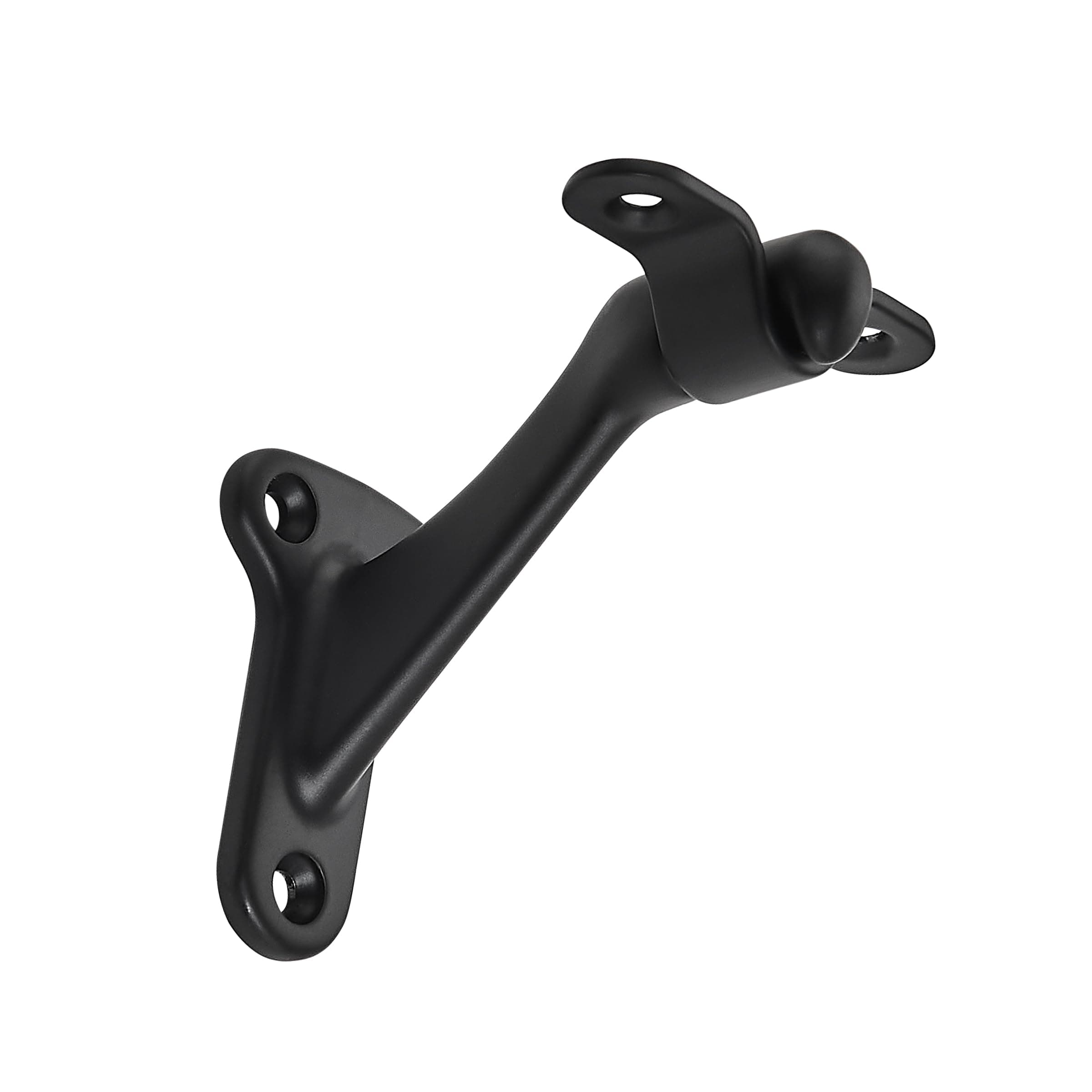 khtumeware 6 Pack 3 Inch Matte Black Hand Rail Bracket Heavy Duty Hardware for Stairways, Home or Office Stair Support Handrail Brackets