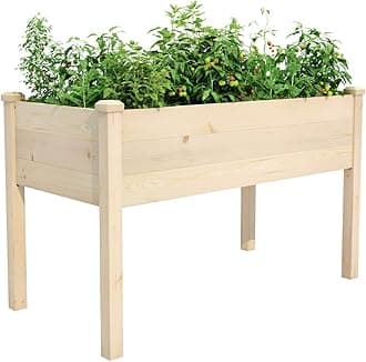 Elevated Wood Raised Garden Bed