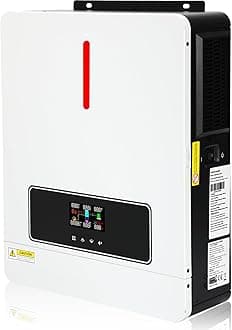 3600W Hybrid Solar Inverter 24VDC to 110V/120VAC All-in-One Pure Sine Wave Hybrid Solar Inverter with 120A MPPT Charge Controller Ideal for Home & Outdoor Use