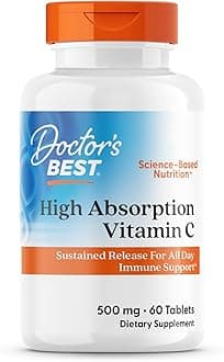 High Absorption Vitamin C 500mg with Bioflavonoids - Vegan VIT C Supplement for Women & Men, PureWay-C Ascorbic Acid, Immune Health Support, Sustained Release, Gluten Free - 60 Tablets