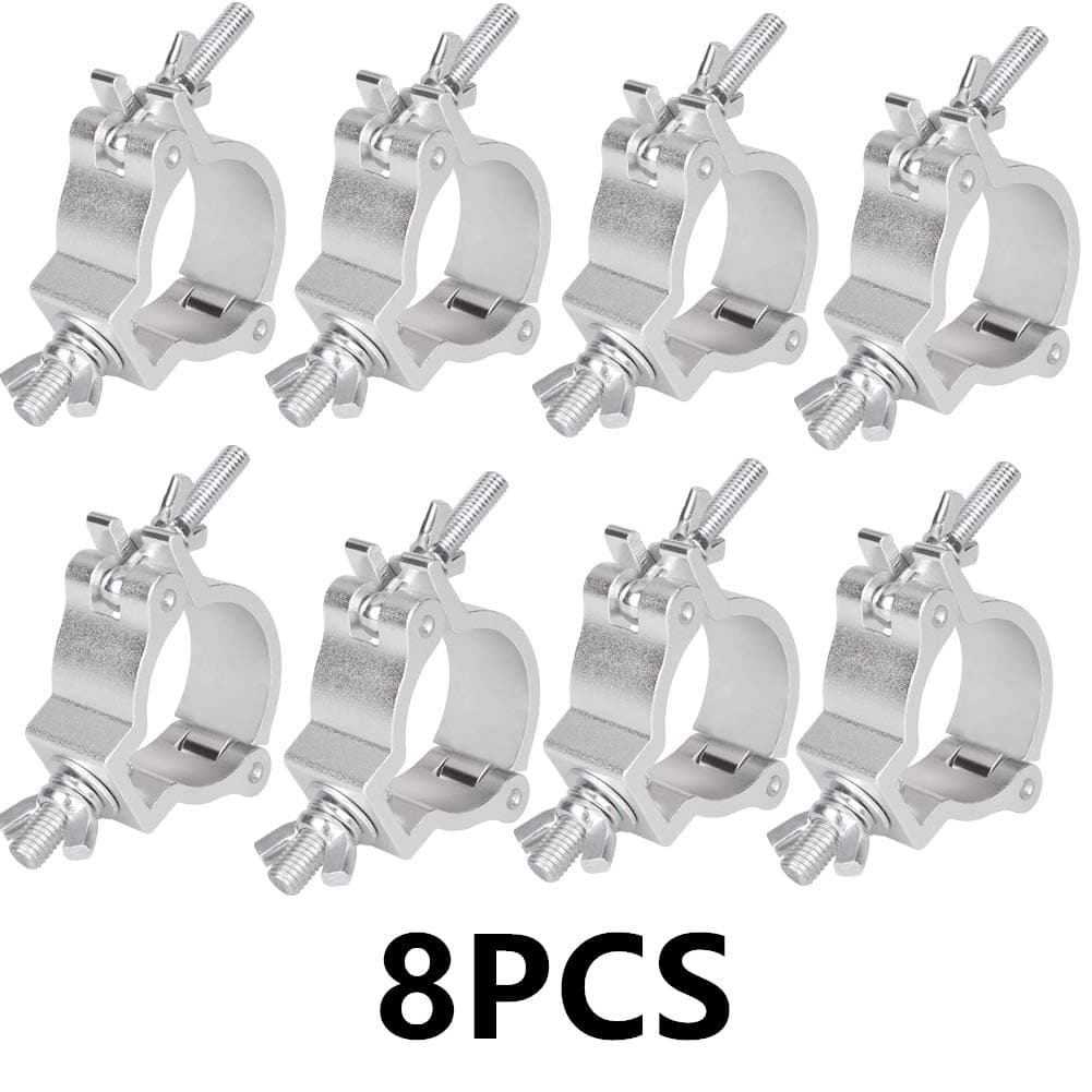 XPC O-Clamp 2 Inch Lighting Mount for Stage Lighting Moving Head Light Par Light Spotlight Aluminum Alloy Finish Heavy Duty 220 Pound (8PCS)
