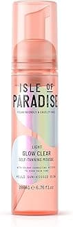 Isle of ParadiseGlow Clear Self Tanning Mousse, Light (Sunkissed Glow) - Brightening and Color Correcting Tanning Foam, Vegan and Cruelty Free, 6.76 Fl Oz