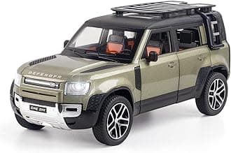 MTG Metro Toys & Gift - Land Rover Defender | 1:24 Scale | Diecast Model Metal Pull Back Toy car for Kids with Openable Doors & Light, Music Toy Vehicle for Kids 【Colors as Per Stock】
