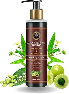 Advik Ayurveda Amla Bhringraj Shampoo for Hair Fall Control, 200ml | Anti-Hairfall and Anti-Dandruff | | For Hair Growth and Dandruff