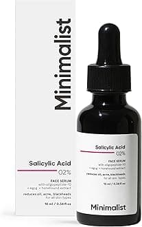 2% Salicylic Acid Serum For Acne, Blackheads & Open Pores | Reduces Excess Oil & Bumpy Texture | BHA Based Exfoliant for Acne Prone or Oily Skin | 10 ml