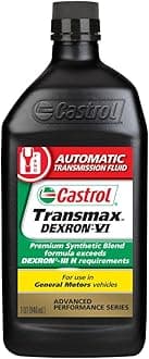 Castrol 06822 Transmax Dexron VI Automatic Transmission Fluid - 1 Quart, (Pack of 6)
