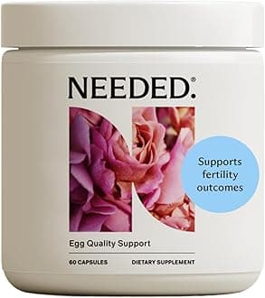 Needed. Egg Quality Support - Optimally Formulated Antioxidants Supplement for Egg Quality - Fertility Support - Fertility Supplement for Women - 60 Capsules - 30 Day Supply