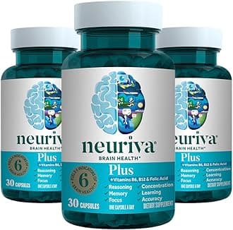 Plus Brain Performance (30 Count), Brain Support Supplement with Clinically Proven Natural Ingredients 1 ea (Pack of 3)