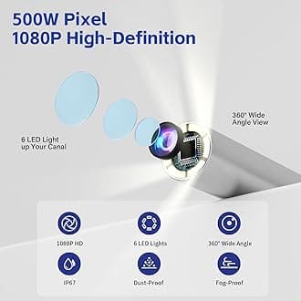 Ear Wax Removal with 8 Pcs Ear Set - Ear Canal Cleaner with 1080P Camera - Ear Cleaning Kit with 6 Ear Scoops - Ear Wax Cleaner with Camera-Otoscope Ear Pick Tool for iOS & Android