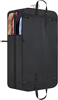 Univivi Garment Bags for Hanging Clothes, 50" Heavy Duty Suit Bags, Extra Capacity Clothes Bags for Moving, Suit Cover with Handles and Buckle Straps for Suit, Coat, Jacket
