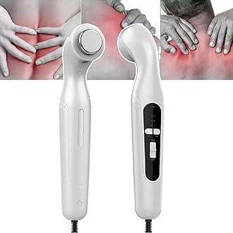 Portable Ultrasound Therapy Machine, Mini Ultrasonic Physiotherapy Instrument, 1-15 Minute Adjust, 3 Adjustable Levels, Hot Compress Massage,White