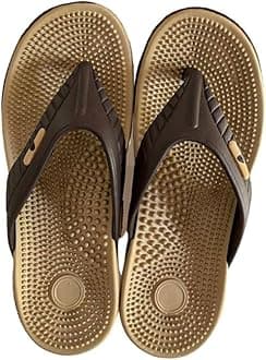 LifeBalance Post-Workout/Running Active Slippers with Plantar Fasciitis Support for Men, Flat Foot Arch Support, Foot Relief Slippers/Flip Flops