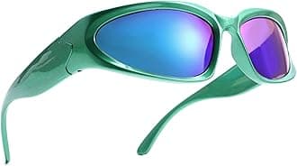 Wrap Around Fashion Sunglasses for Men Women Swift Oval Gold Sunglasses Sport Shades Glasses Eyeglasses White