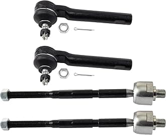 TRQ Front Inner and Outer Tie Rod Set Driver and Passenger Side Compatible with 2012-2019 Fiat 500