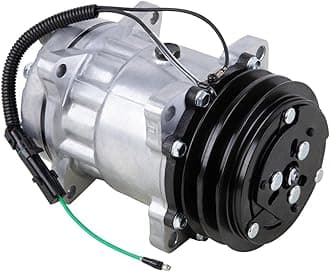 AC Compressor & 125mm Double V-Belt A/C Clutch Replaces Sanden SD7H15 4709 8023 7862 12v - BuyAutoParts 60-02213NA New