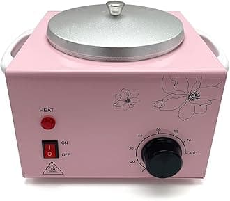 Single Pot Wax Warmer, Professional Electric Wax Heater Machine Facial Skin SPA Equipment with Adjustable Temperature Set(Pink)