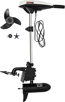 BOYU-SHITAI 65lb Electric Trolling Motor, 12V Variable Speed, 5 Forward 2 Reverse Gears, Transom Mount, ET65L