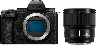 LUMIX S5IIX Mirrorless Camera (DC-S5M2XBODY) with LUMIX S Series 35mm F1.8 Lens (S-S35)
