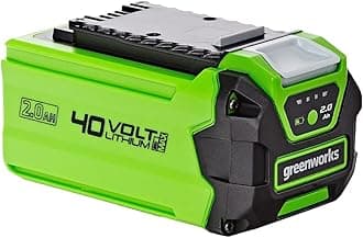 40V Battery. Original Greenworks 2Ah Powerful Lithium-Ion Battey for All Greenworks 40V Garden and Power Tools. Fast Charging, 3-Stage Charge Level Control. 2 Year Warranty G40B2