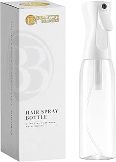 BeautifyBeauties Spray Bottle For Hair – Continuous Mister Spray Bottle for Hairstyling, Cleaning, Plants, Pets, Barbers, Salons, Essential Oil Scents (Clear, 16.9oz/500ml) 11" H x 2.6" L