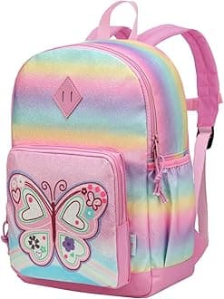VASCHY Girls' Backpack, Children's Backpack, Kindergarten Backpack, Elementary School Backpack with Chest Strap, Lightweight Girl Gift 2-8 Years Travel/Camping Backpack