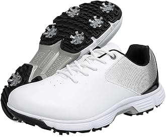 THESTRON Men Golf Shoes Mesh Breathable Breathable Golf Walking Sport Sneakers 7 Spikes Golf Trainers