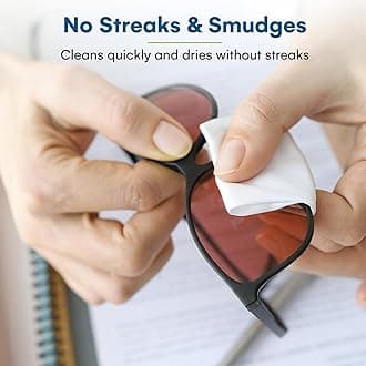 Care Touch Lens Cleaning Wipes - 100 Pre-Moistened and Individually Wrapped Lens Cleaning Wipes - Great for Eyegl, Tablets, Camera Lenses, Screens, Keyboards and Delicate Surfaces