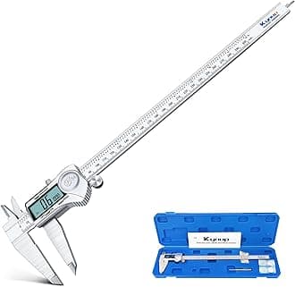 Digital Caliper, 12 Inch Caliper Measuring Tool with Stainless Steel, IP54 Splash Proof Protection Design, Large LCD Screen, Easy Switch from Inch Metric Fraction (300mm)