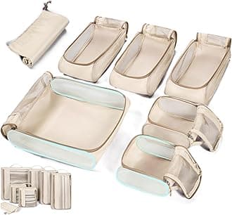 Keep Shape Packing Cubes, 7 Set for Travel, Lightweight Cubes, Suitcase Organizer Bags Set for Essentials