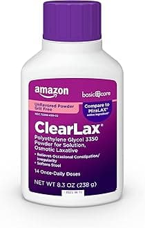 ClearLax, Polyethylene Glycol 3350 Powder for Solution, Osmotic Laxative, Unflavored, 8.3 ounce (Pack of 1)