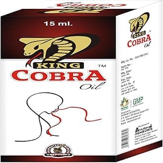 Generic King Cobra Oil for Men Massage, 3 Packs of 15 ml Bottles, Brown