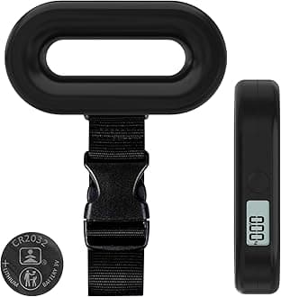 Luggage Scale, Suitcase Weighing Scales, Digital Luggage Scales, Max 88lbs/40kg, Ergonomic Design, Light Weight, Travel Fishing and Family (Including Battery)