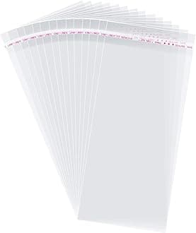 Self Sealing Cellophane Bags,4x9 Inches 200 Pcs Clear Resealable Cellophane Bags for Packaging Cookies, Favors, Gifts and Products