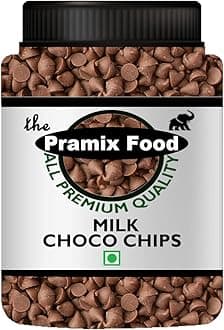 Pramix Milk Chocolate Chips, Choco Chips For Cake Decoration,Baking,Ice Cream (Milk Choco Chips) - 500g