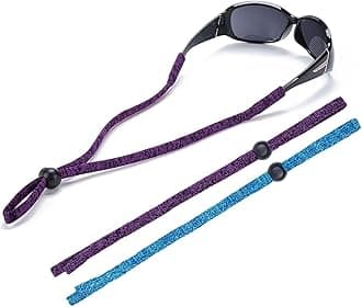 SHINKODA Adjustable Sunglasses Strap/Lanyard Sports Glasses Retainer for Men Women and Kids Color Combos Pack of 2