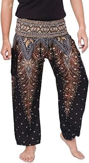 Mens Yoga Harem Lounge Boho Parachute Loose Baggy Pants