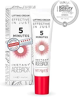 Vitayes Instant Ageback, Ageless facelift cream - anti aging cream - Instantly reduce under-eye bags, fine lines, deep wrinkles and pores. Lasts up to 9 hours.