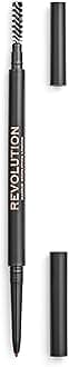 – Revolution Precise Brow Pencil, Double-Ended Makeup Tool with Brush for Easy & Ultra Defined Brows and Bold Looks, Brown, 0.05g
