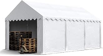 TOOLPORT Storage tent 4x6 m PVC 700 N waterproof shelter white