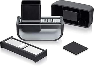 48048 Garlic Mincer and Slicer, Stainless-Steel, Black