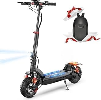 iScooteriX6 Electric Scooters for Adults, 11" Off Road Tires Electric Scooter, 60KM Range, 48V 17.5Ah Battery Fast Foldable E Scooter,4 Shock Suspension,Adjustable Height,NFC Card Switch