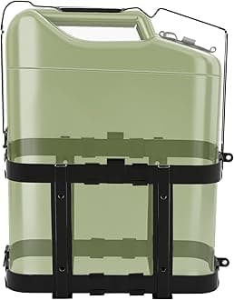 KUAFU Gas Can Holder for 5 Gallon Steel Jerry Can Fuel Tank Can Holder Petrol Diesel Storage Can Holder Black Electrophoresis - Securely Transport Your Fuel with Ease