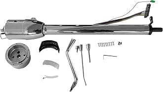 Stainless Steel Chrome Tilt Auto 30" Steering Column No Key & Shift Indicator W/Wheel Adapter