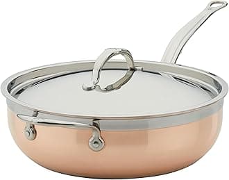 CopperBond Collection - 100% Pure Copper Essential Pan, Induction Cooktop Compatible, 5 Quart