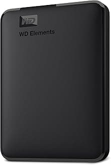 2TB Elements Portable External Hard Drive for Windows, USB 3.2 Gen 1/USB 3.0 for PC & Mac, Plug and Play Ready - WDBU6Y0020BBK-WESN