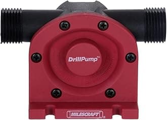 Milescraft 1314 DrillPump750 - Self Priming Water Pump Attachment for Drills - Water Transfer Pump - Uses Common Garden Hose - 750 Gallons per Hour